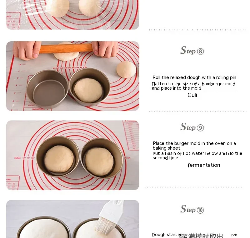 Molde antiadherente redondo para repostería de queso y hamburguesas.