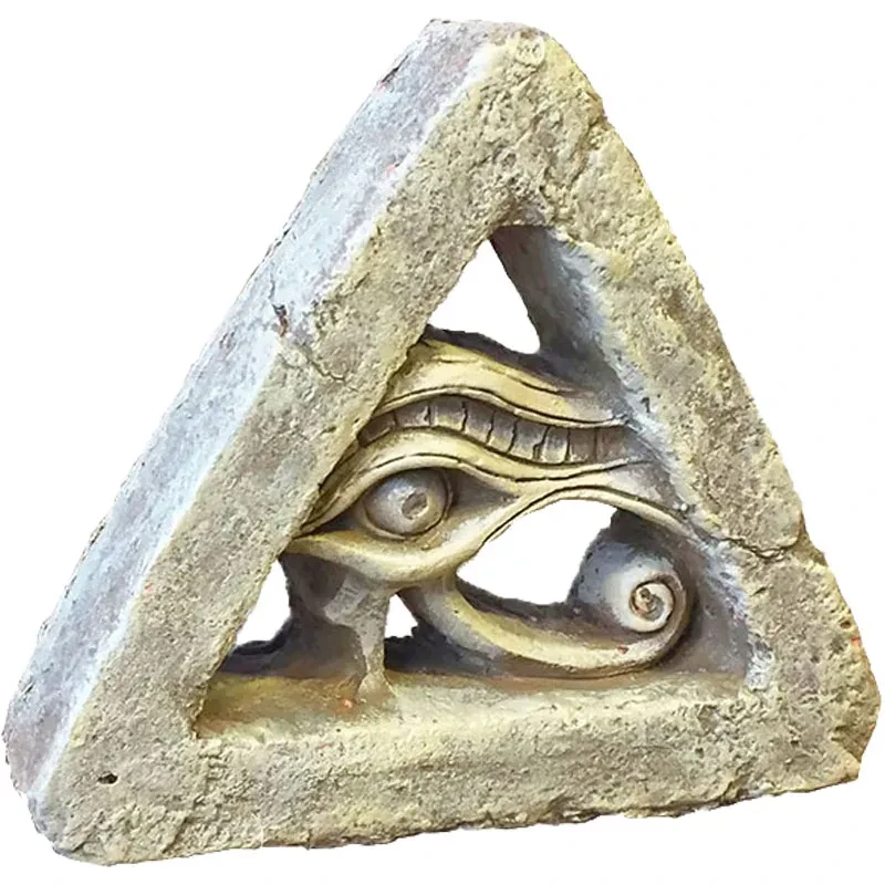 Figura egipcia del Ojo de Horus, estatua de Wedjat, escultura de resina artesanal.