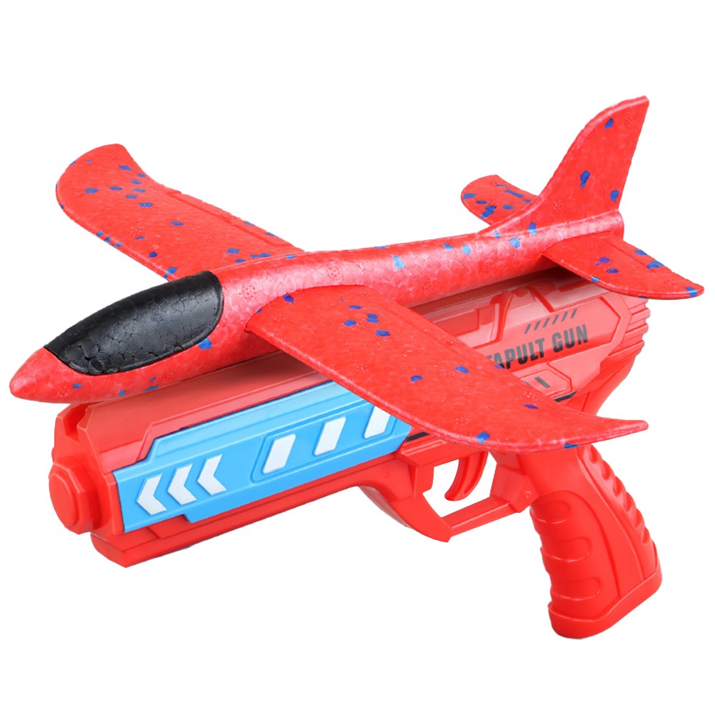 Juguete lanzador de aviones: avión de espuma con luz LED opcional para niños