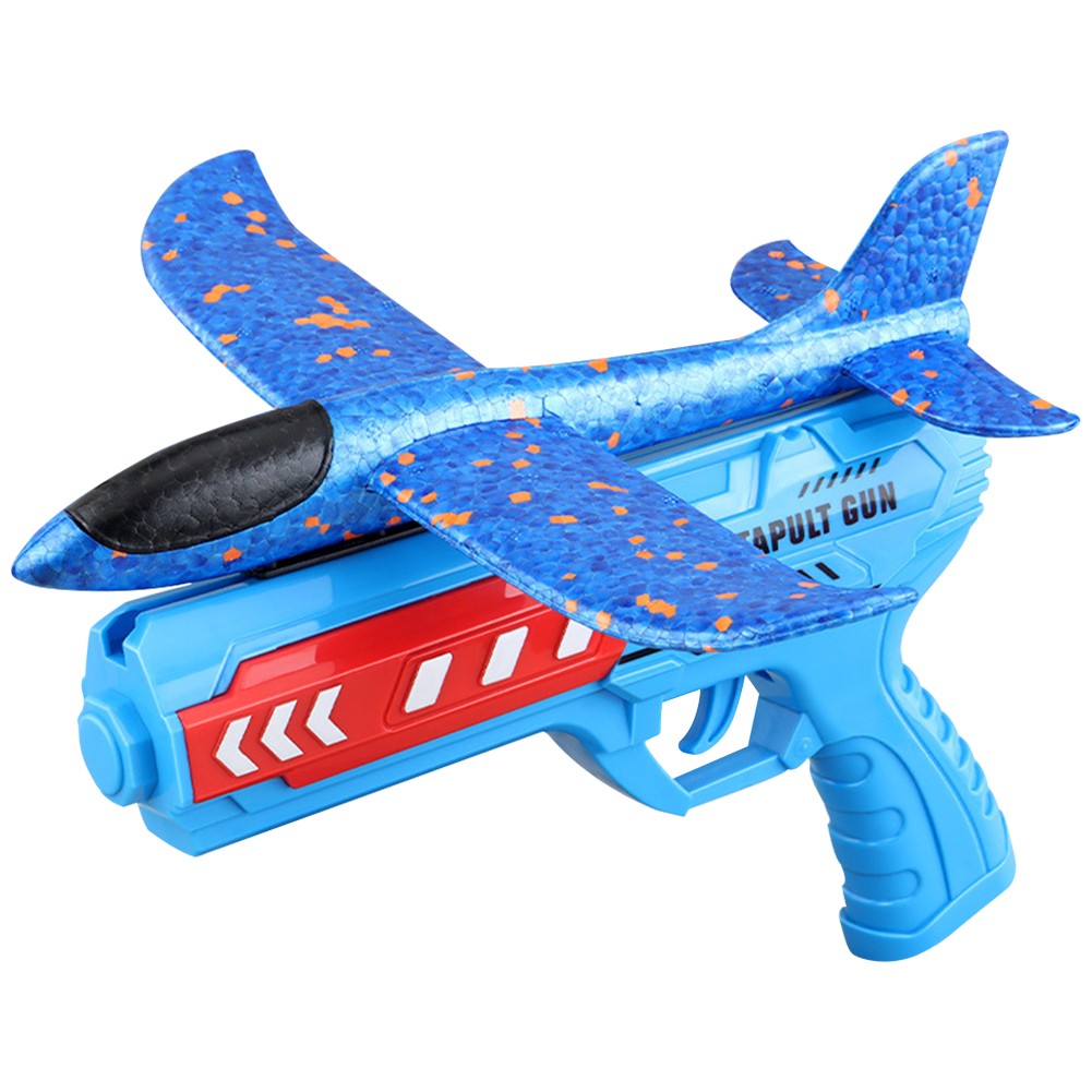 Juguete lanzador de aviones: avión de espuma con luz LED opcional para niños