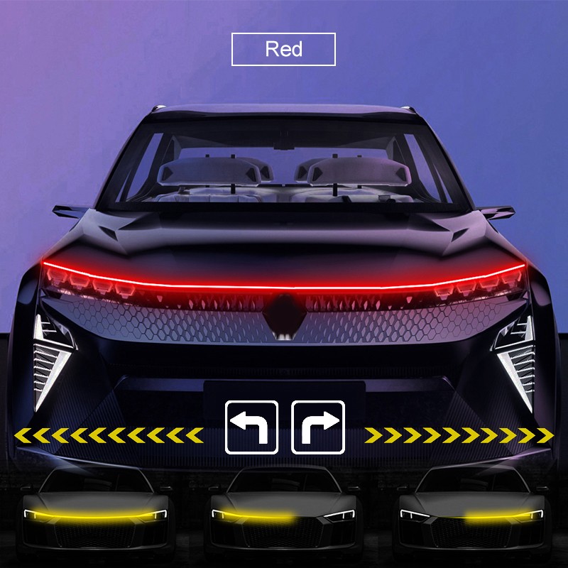 Luz LED para capó de coche con intermitentes: luz ambiental y diurna dinámica.