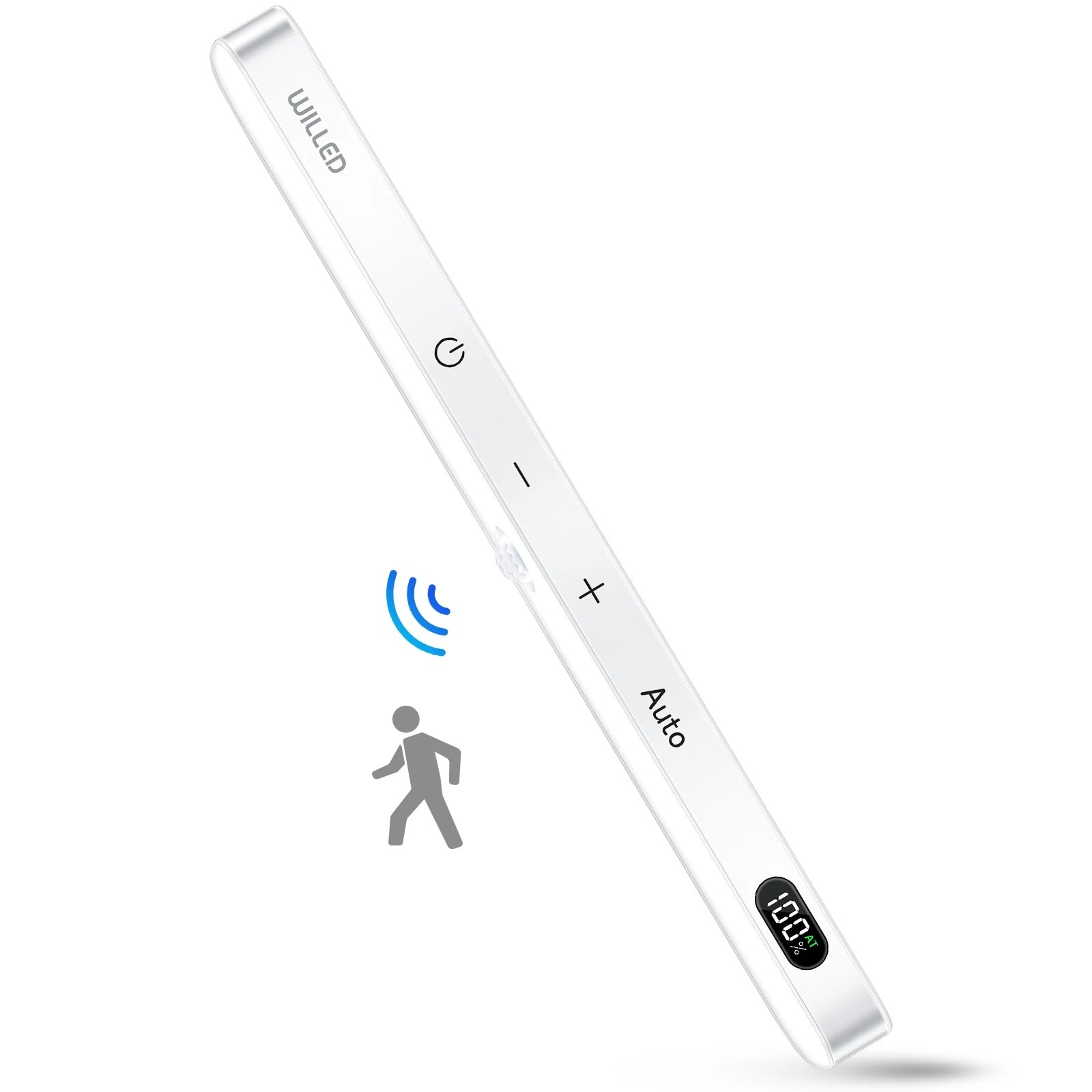 Lámpara de armario con sensor de movimiento WILLED - Barra de luz táctil inalámbrica recargable de 60 LED