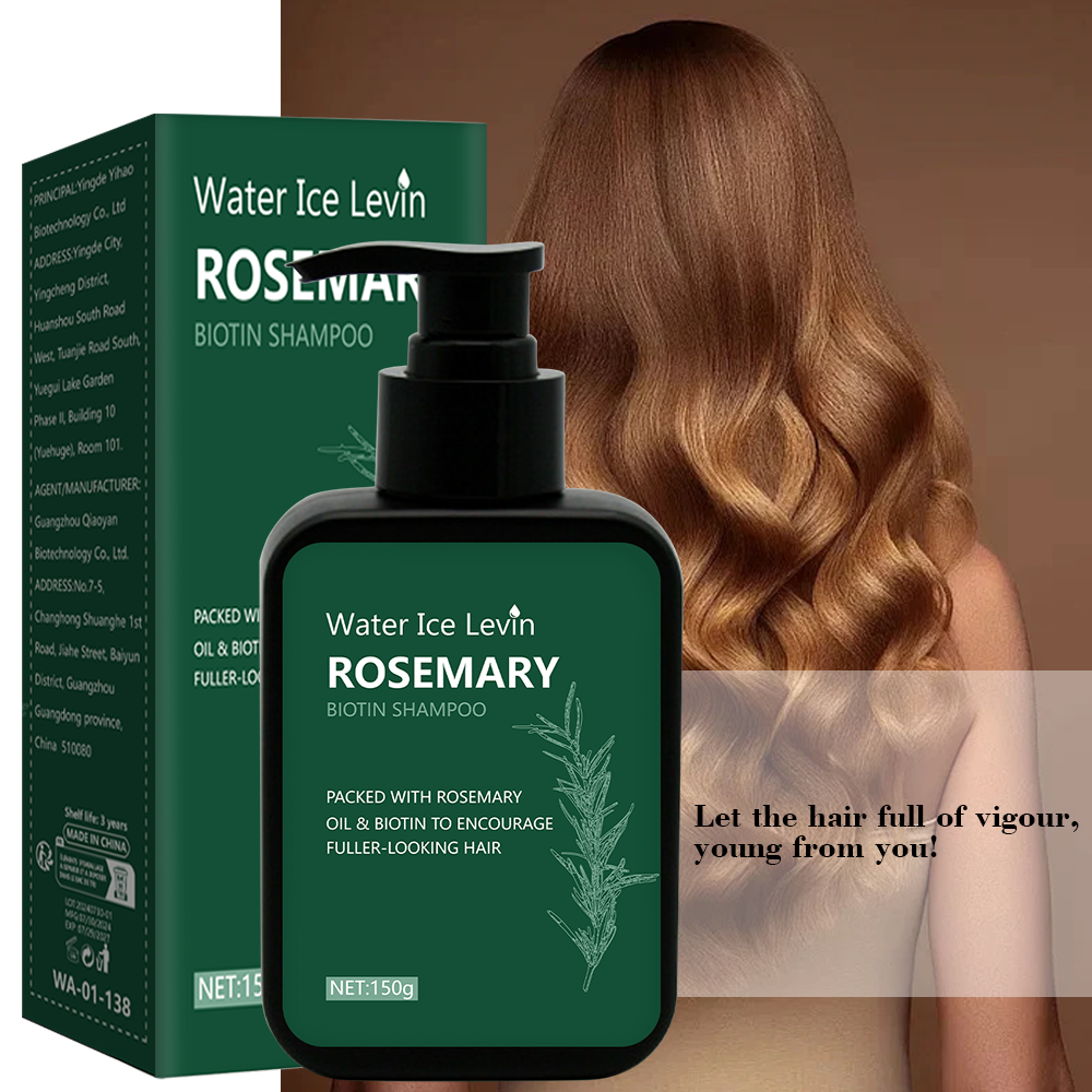 Champú con biotina y romero - Champú para el crecimiento del cabello y el cuidado del cuero cabelludo (150 ml)