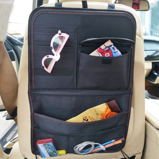 Bolsa de almacenamiento para el respaldo del asiento del coche, bolsa organizadora para el coche, bandeja plegable para la mesa del comedor, bolsa de almacenamiento de viaje, accesorios para el interior del coche