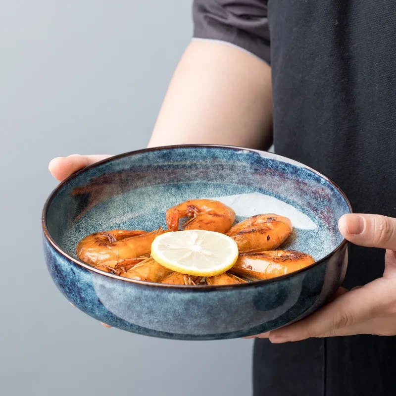 Platos creativos nórdicos, tazón para fideos, plato hondo personalizado para el hogar