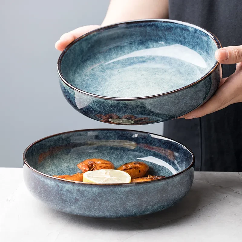 Platos creativos nórdicos, tazón para fideos, plato hondo personalizado para el hogar