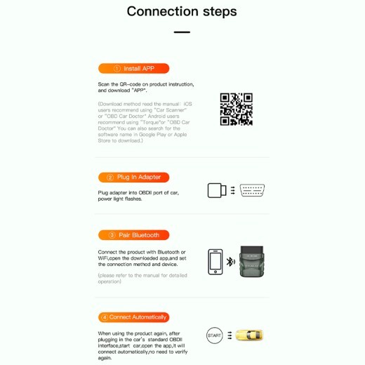 Detector de fallos automático OBD con Bluetooth