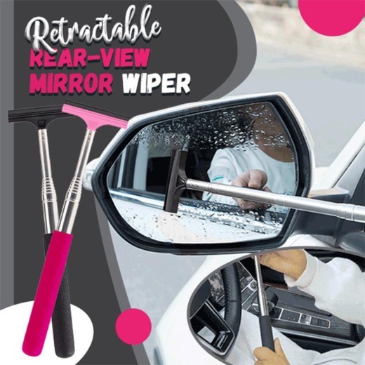 Limpiaparabrisas retráctil portátil para espejo retrovisor de coche, herramienta de limpieza para lluvia