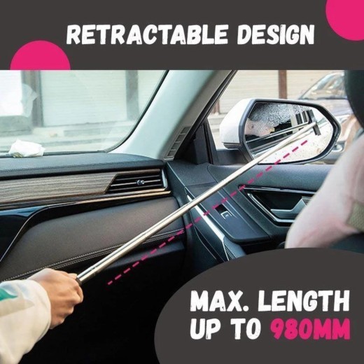 Limpiaparabrisas retráctil portátil para espejo retrovisor de coche, herramienta de limpieza para lluvia