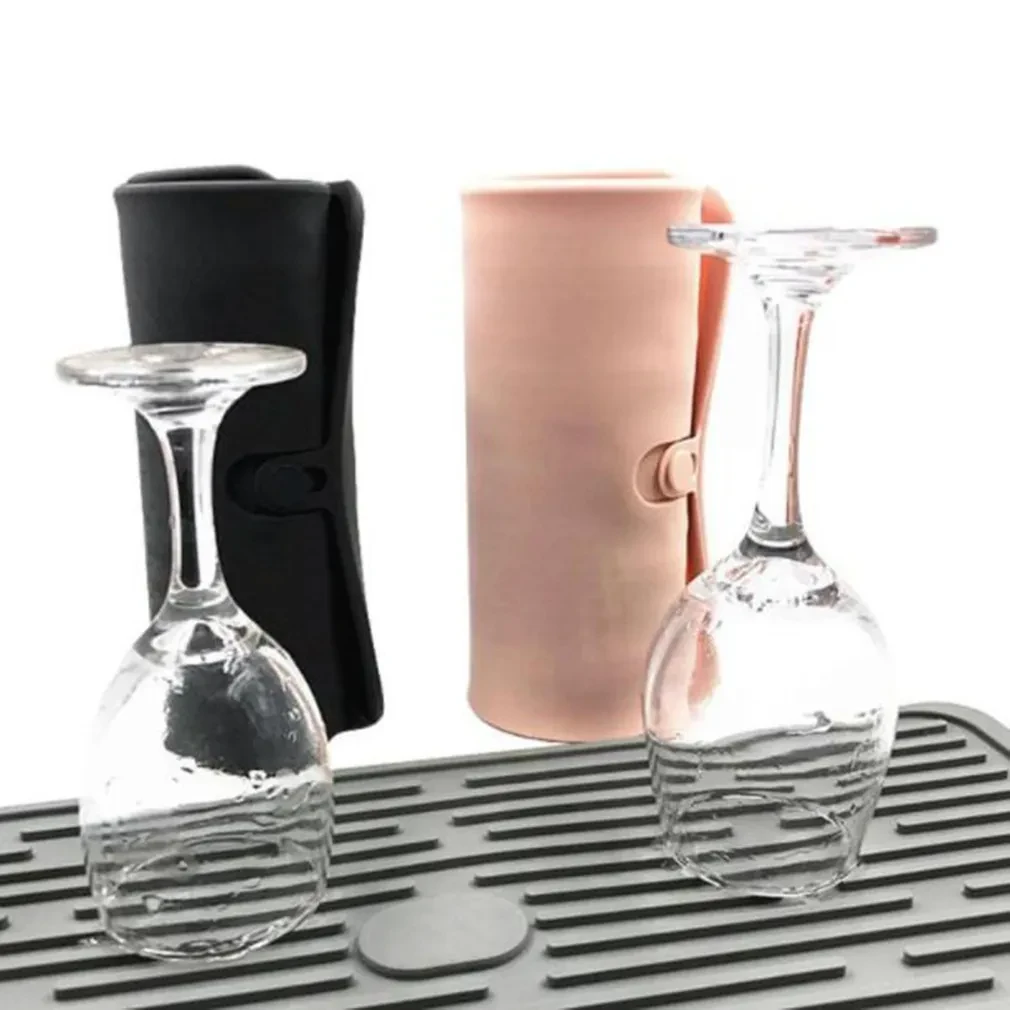 Almohadilla de drenaje de silicona plegable, antideslizante, para canal de secado de drenaje, mantel individual antideslizante para accesorios de cocina