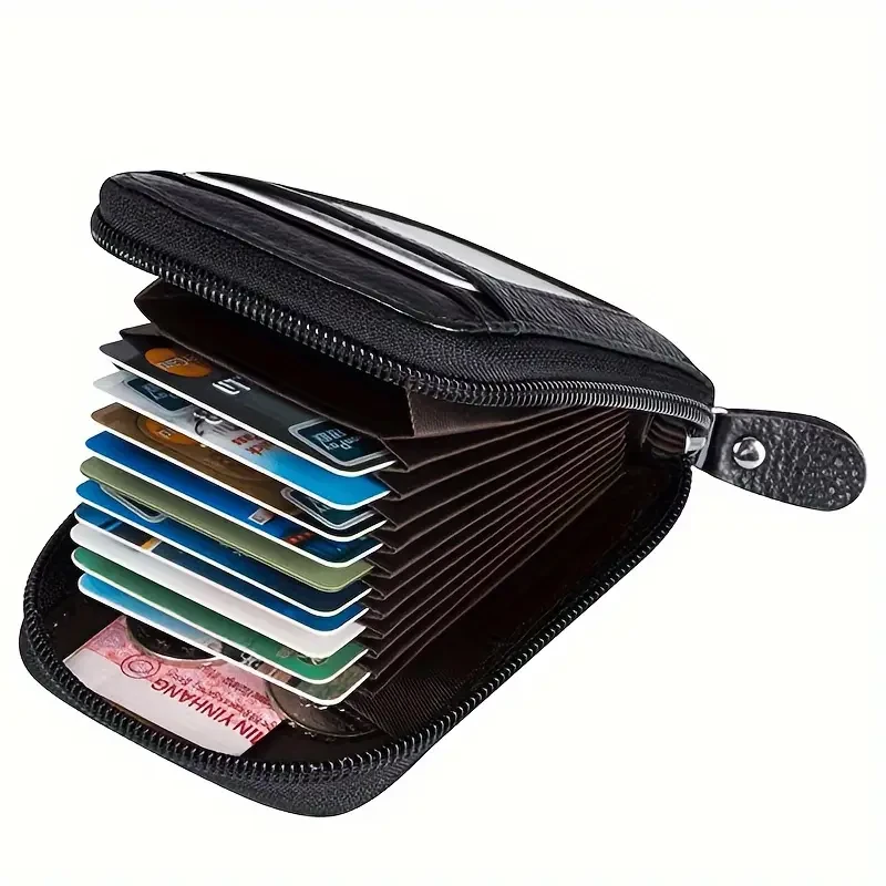 Tarjetero informal de piel sintética para hombre