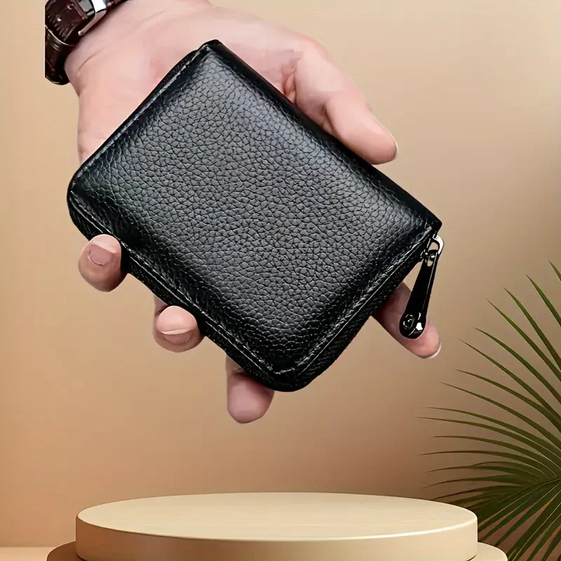 Tarjetero informal de piel sintética para hombre