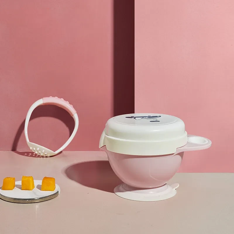 Juego de herramientas para molinillos de alimentos para bebés, triturador multifuncional de frutas y verduras con tazón, alimentación segura para niños