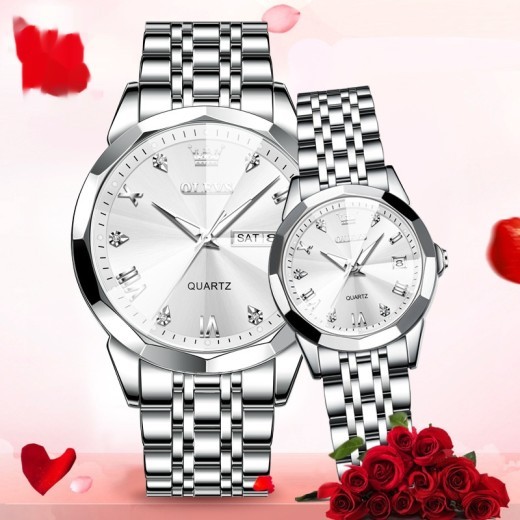 Reloj de cuarzo para hombre, regalo de San Valentín, reloj de pareja.