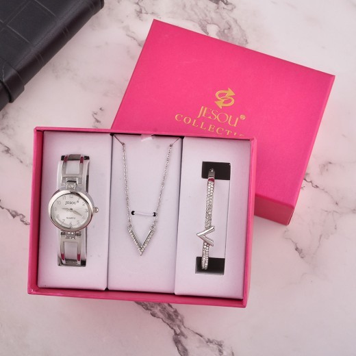 Reloj de regalo de San Valentín para mujer, conjunto de pulsera sencilla