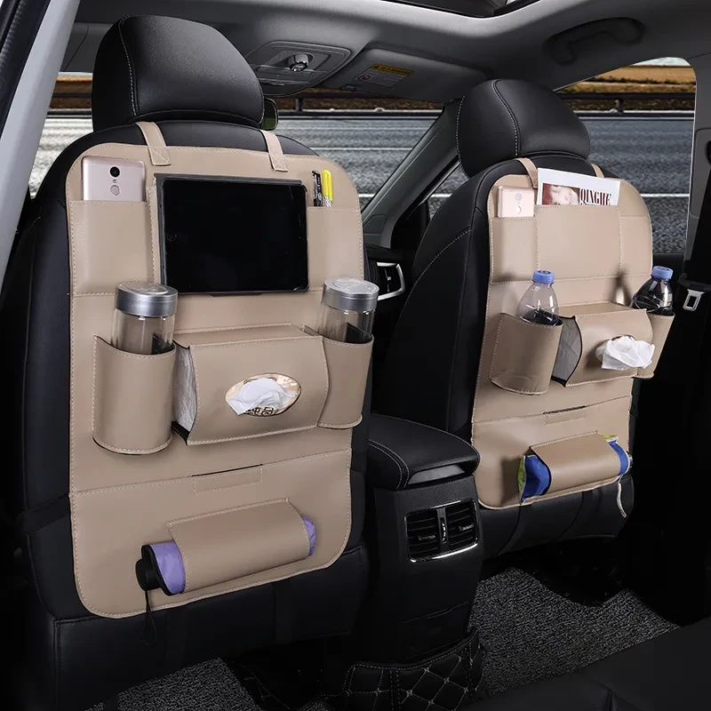 Suministros para el interior del coche Respaldo multifuncional de cuero plegable