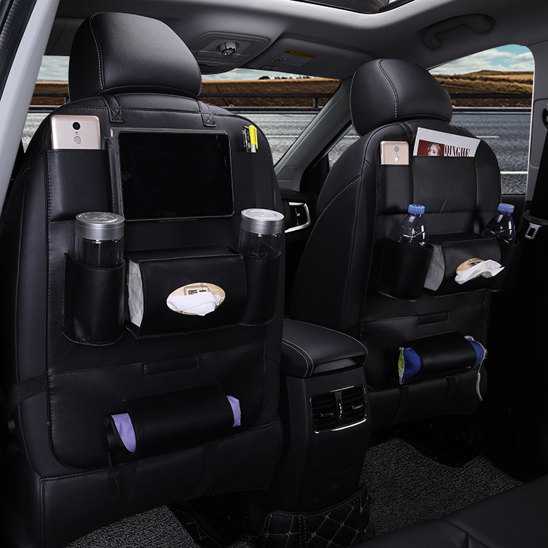 Suministros para el interior del coche Respaldo multifuncional de cuero plegable