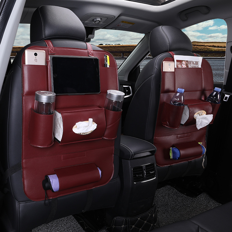 Suministros para el interior del coche Respaldo multifuncional de cuero plegable