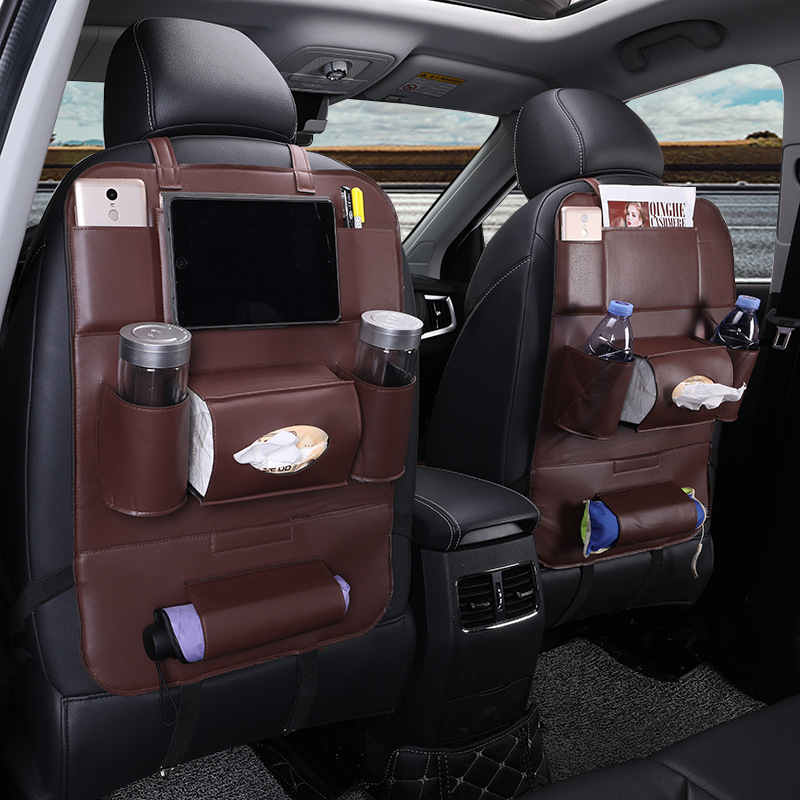 Suministros para el interior del coche Respaldo multifuncional de cuero plegable