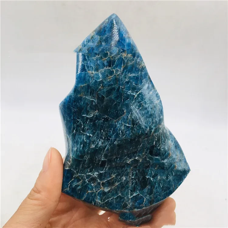 Antorcha de llama pulida de piedra rugosa para decoración del hogar y la oficina