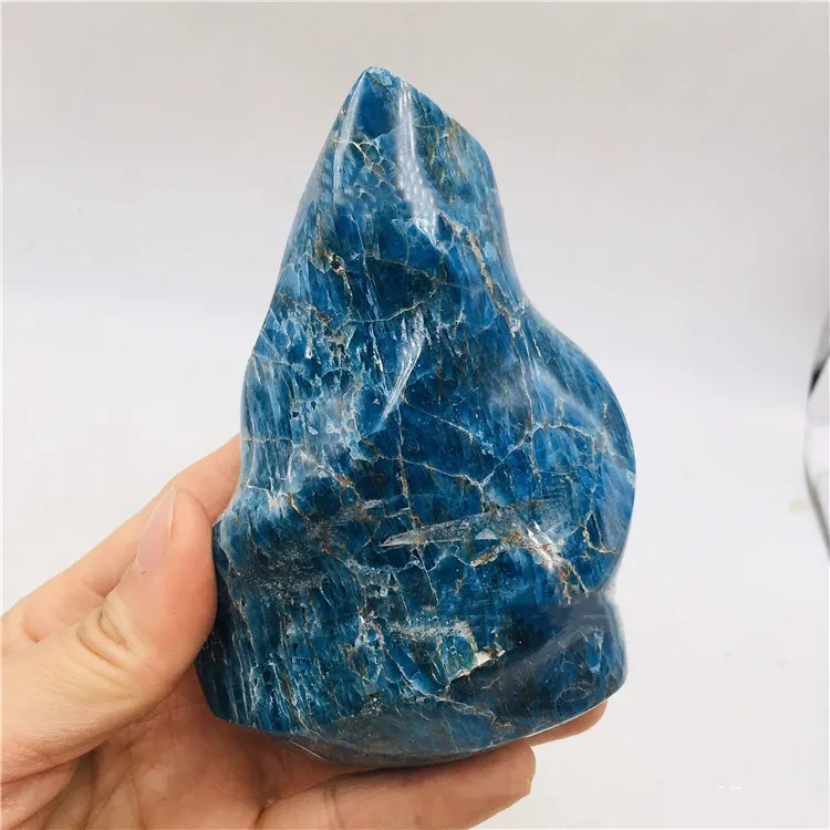 Antorcha de llama pulida de piedra rugosa para decoración del hogar y la oficina