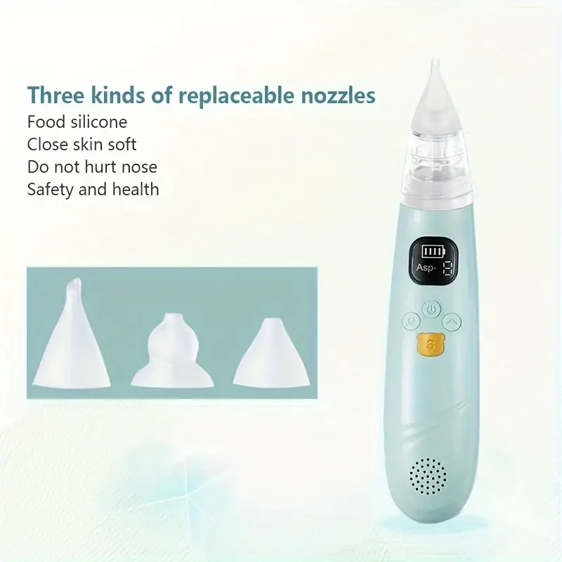 Limpiador nasal eléctrico con succión ajustable