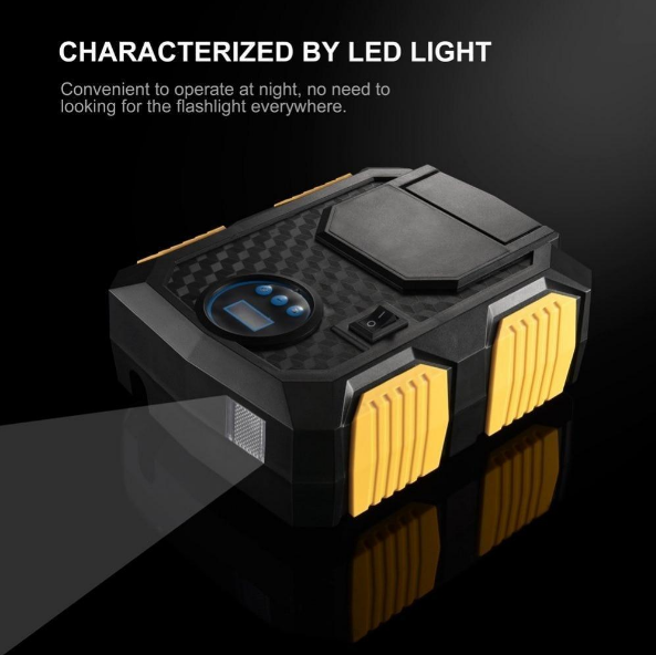 Inflador de neumáticos digital - Compresor de aire portátil para coche de 12 V CC