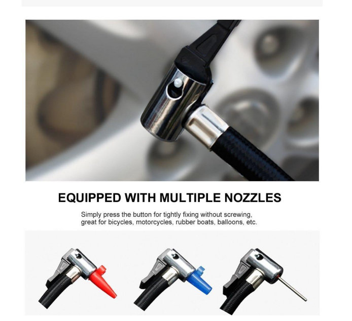 Inflador de neumáticos digital - Compresor de aire portátil para coche de 12 V CC