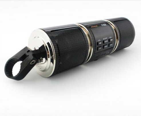 Reproductor de música Bluetooth para motocicleta, MP3, altavoz estéreo para motocicleta, radio FM, pantalla LED ajustable