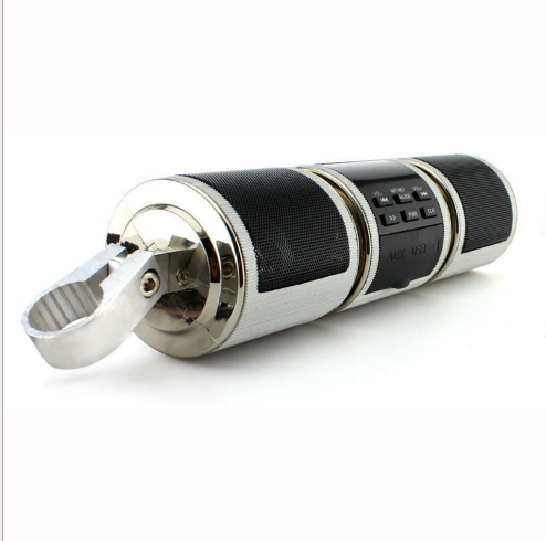 Reproductor de música Bluetooth para motocicleta, MP3, altavoz estéreo para motocicleta, radio FM, pantalla LED ajustable