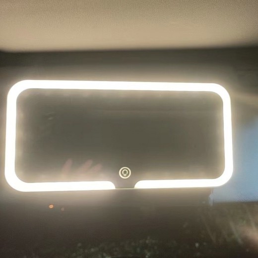 Parasol para coche con luz LED y espejo de maquillaje