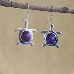 Pendientes de tortuga vintage de moda para mujer
