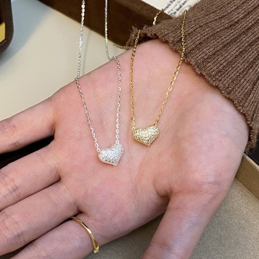 Cadena de clavícula de temperamento europeo y americano de plata esterlina S925