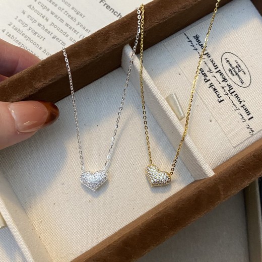 Cadena de clavícula de temperamento europeo y americano de plata esterlina S925