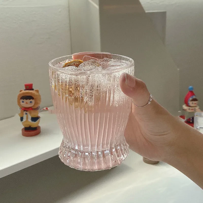 Taza de fuego de cintura pequeña Ins Taza de vidrio para oficina y hogar