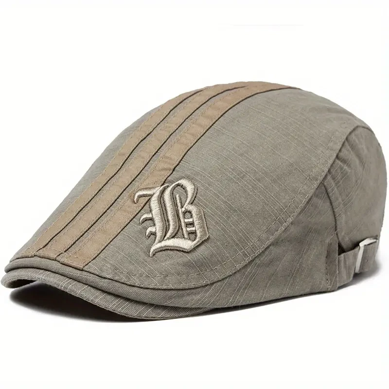 Boina de primavera y otoño para hombre, gorra plana