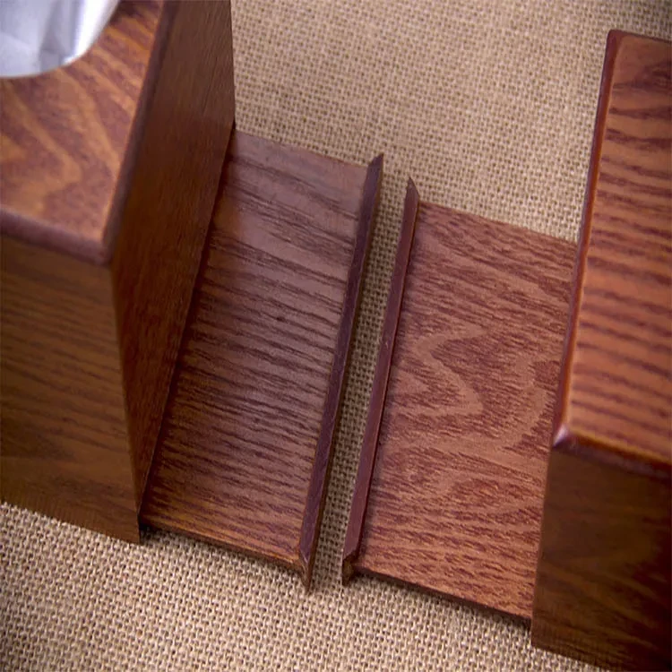 Caja de pañuelos de madera caja de pañuelos faciales imitación caoba