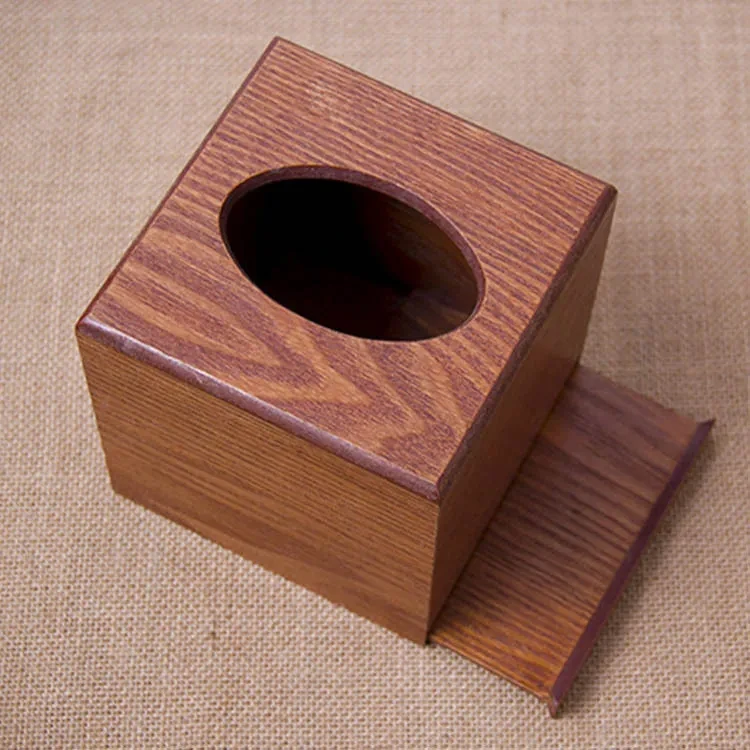 Caja de pañuelos de madera caja de pañuelos faciales imitación caoba