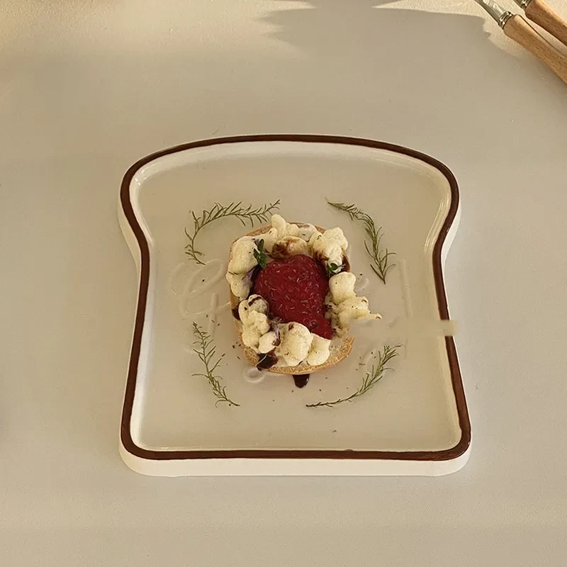Plato de desayuno estilo pan tostado estilo Ins