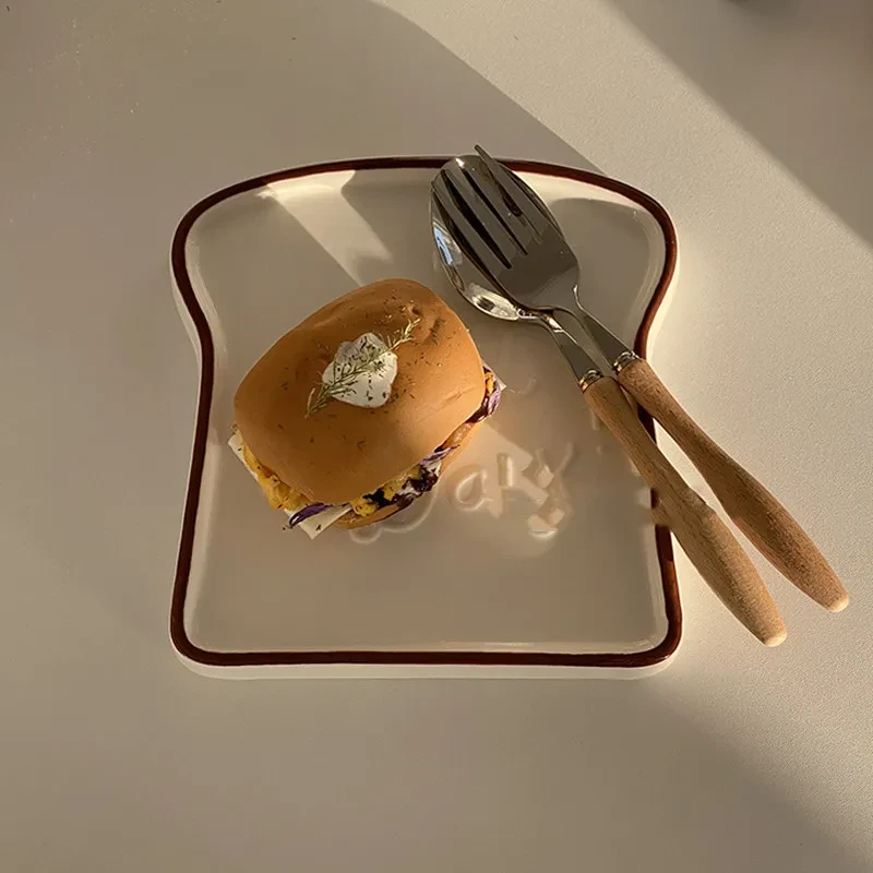 Plato de desayuno estilo pan tostado estilo Ins