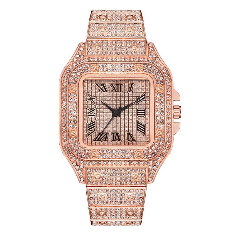 Reloj de lujo de oro y diamantes