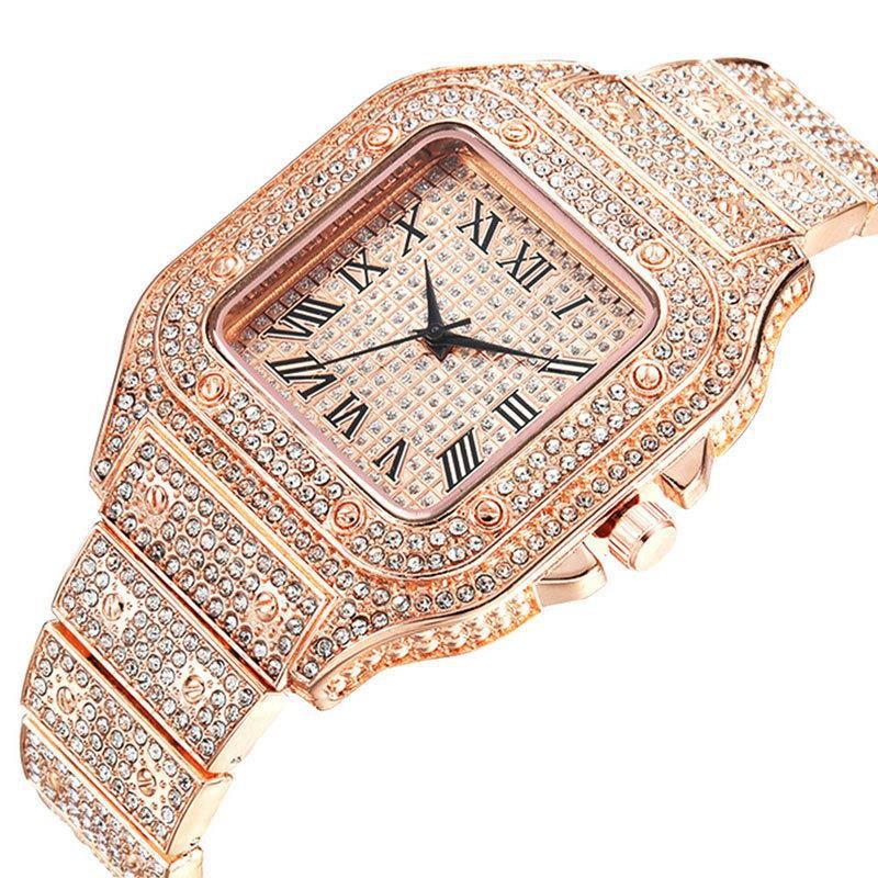 Reloj de lujo de oro y diamantes