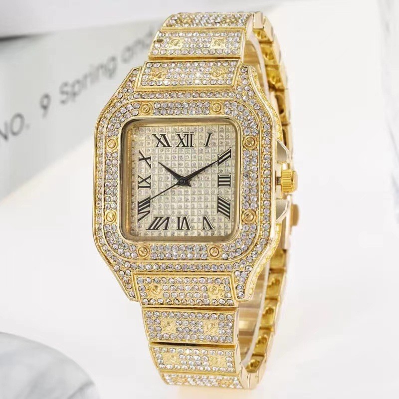 Reloj de lujo de oro y diamantes