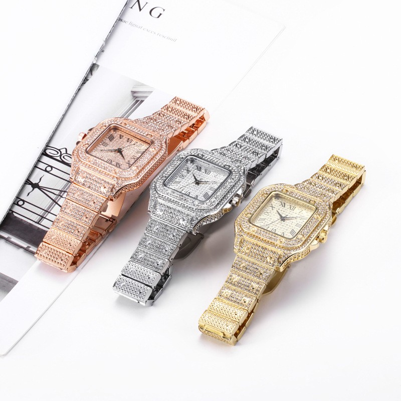 Reloj de lujo de oro y diamantes