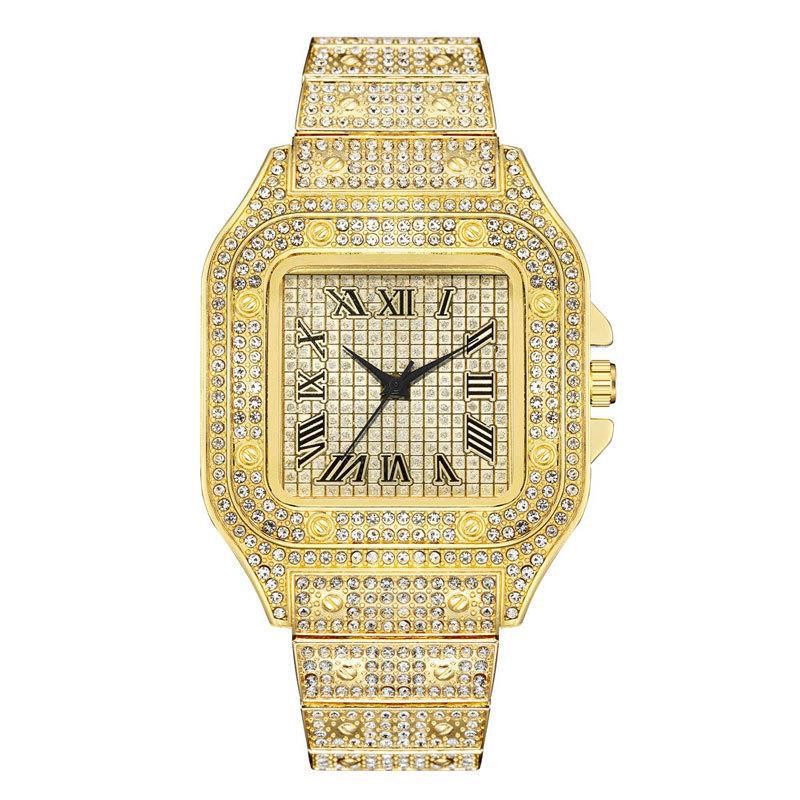 Reloj de lujo de oro y diamantes
