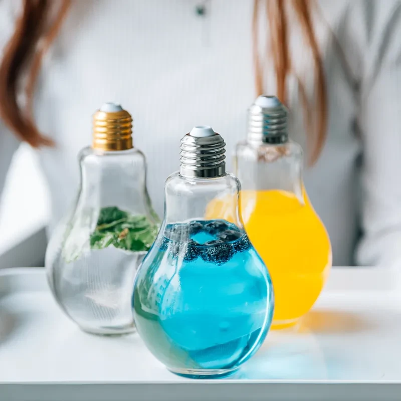 Botella de vidrio con forma de bulbo