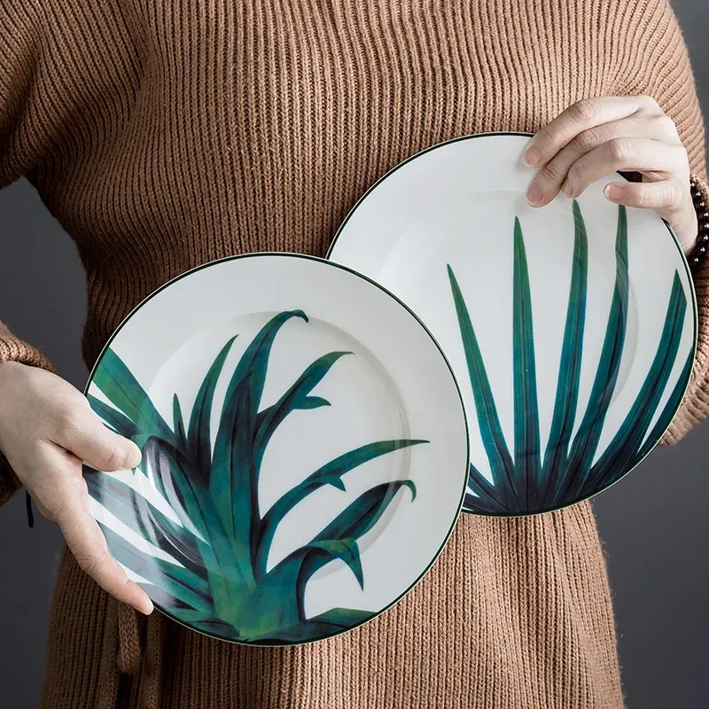 Plato de cerámica de la selva tropical