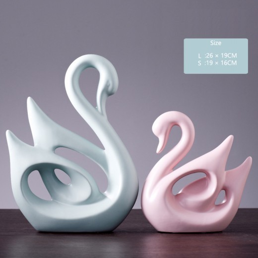 Adornos de cisne de color caramelo, regalo de boda para pareja y familia