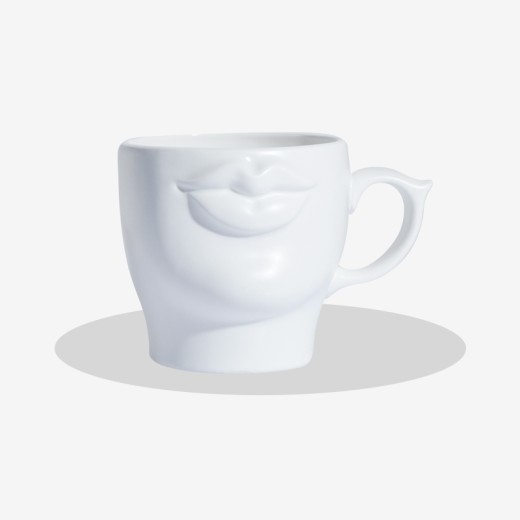 Taza de cerámica divertida con diseño de Cuelab, labios estéreo, pareja, taza de café Bobo, regalo creativo de nicho