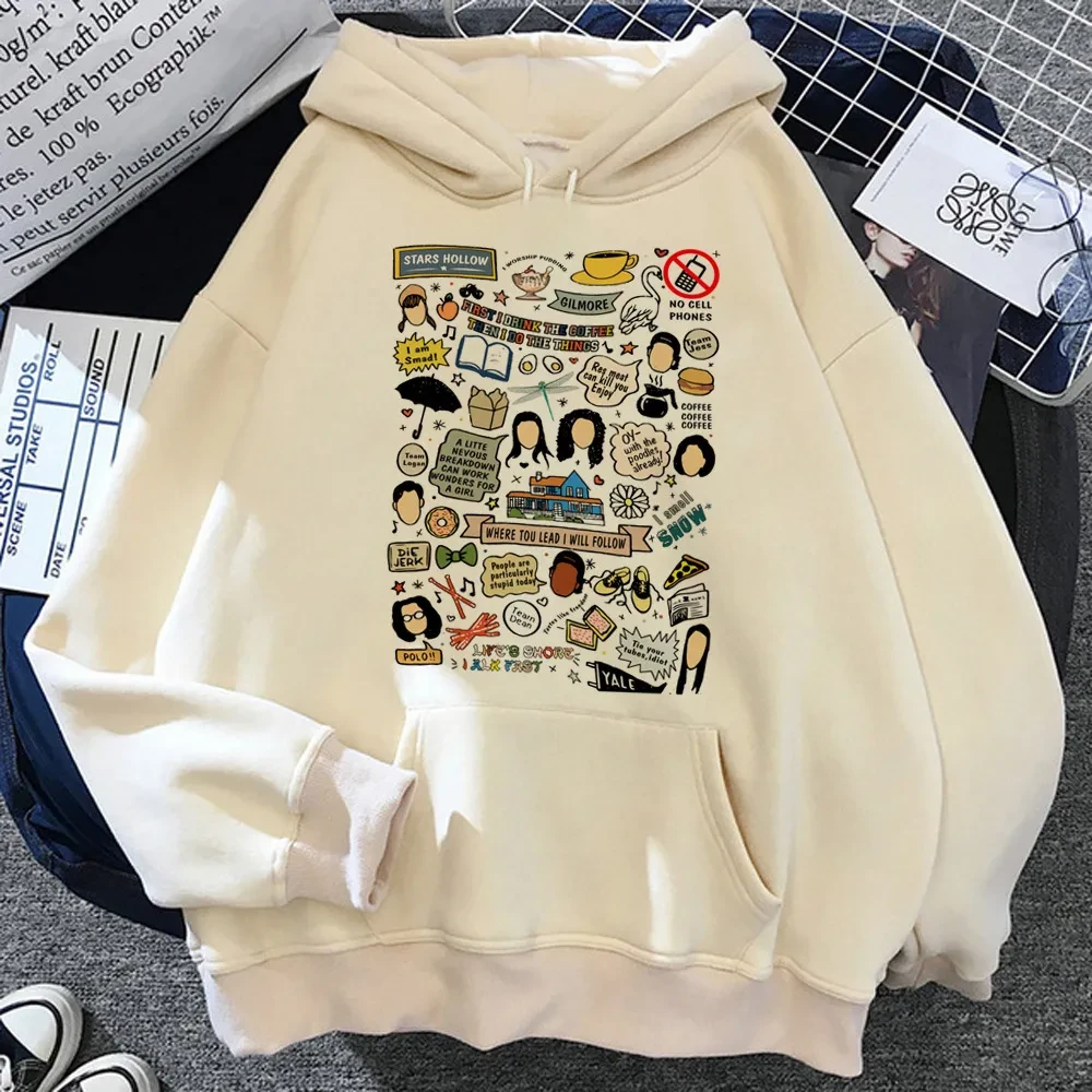 Sudadera con capucha de kiwi estilo universitario para niñas